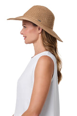COOLIBAR Sombrero plegable de ala ancha Perla