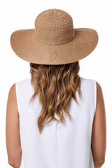 COOLIBAR Sombrero plegable de ala ancha Perla