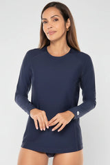 COOLIBAR Camiseta de baño de manga larga Hightide para mujer AZUL MARINO TALLA M