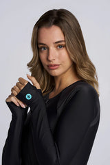 COOLIBAR Traje de baño de manga larga Escalante para mujer COLOR NEGRO Talla S
