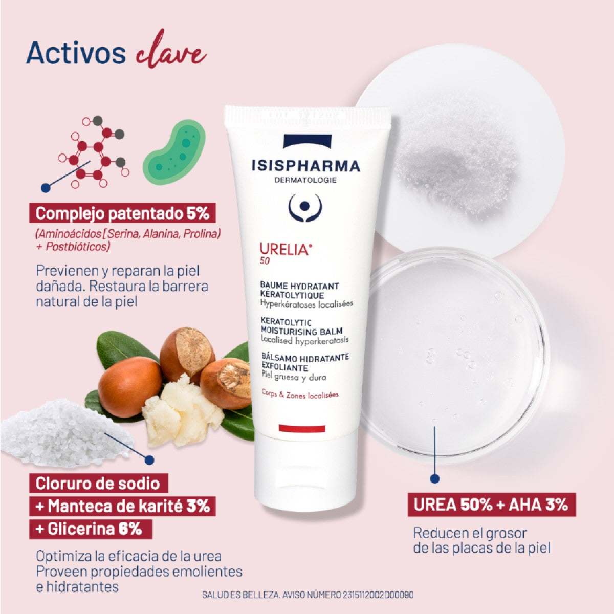 Isispharma Urelia Urea 50% Hidratante para piel con descamación 40 ml
